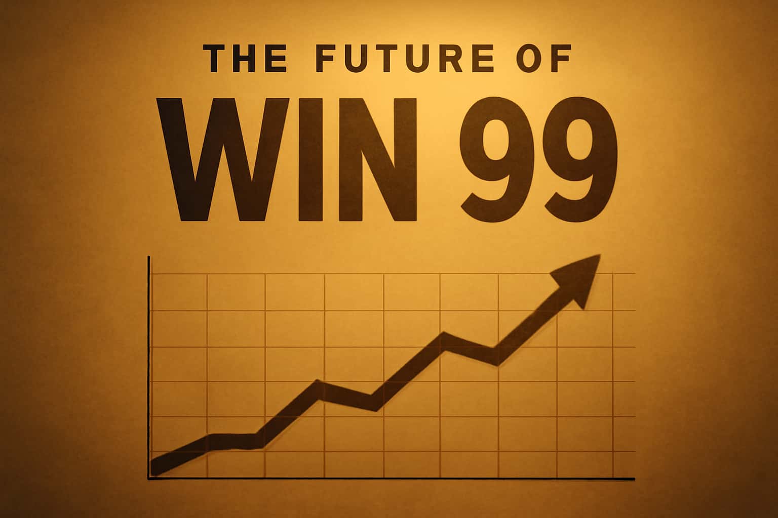 An informative scene depicting technological advancements related to 'The Future of Win 99'.