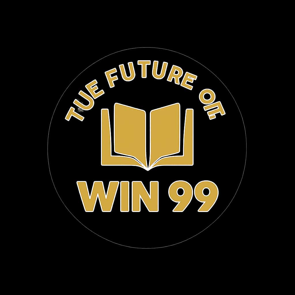 A badge illustrating 'The Future of Win 99' with a clean design.