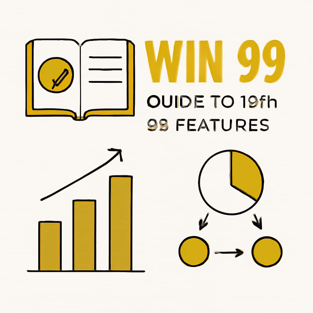 An educational diagram illustrating Win 99 functionalities.