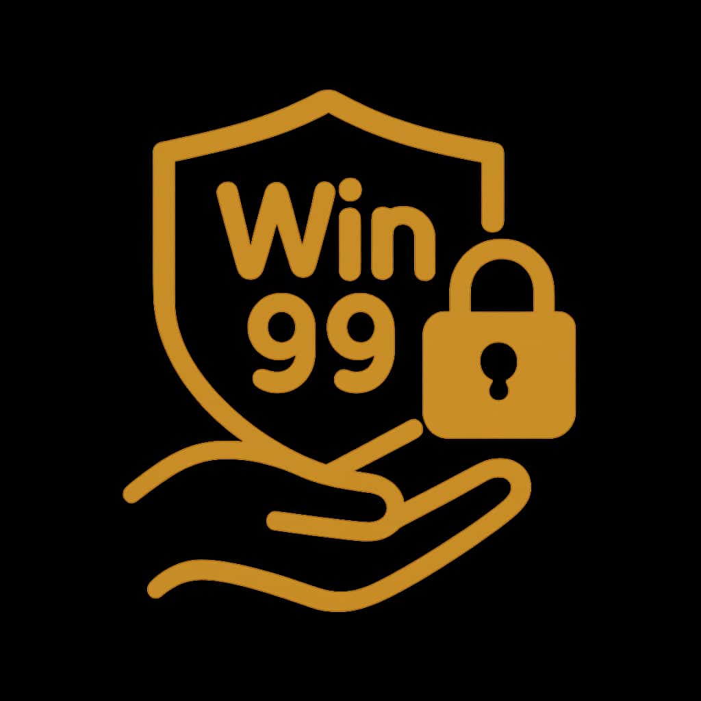 An icon symbolizing account security with 'Win 99' text.