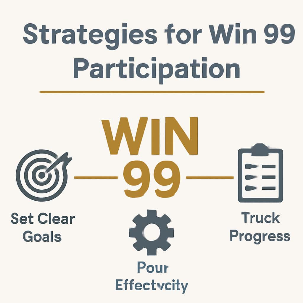 An educational illustration for Strategies for Win 99 Participation.