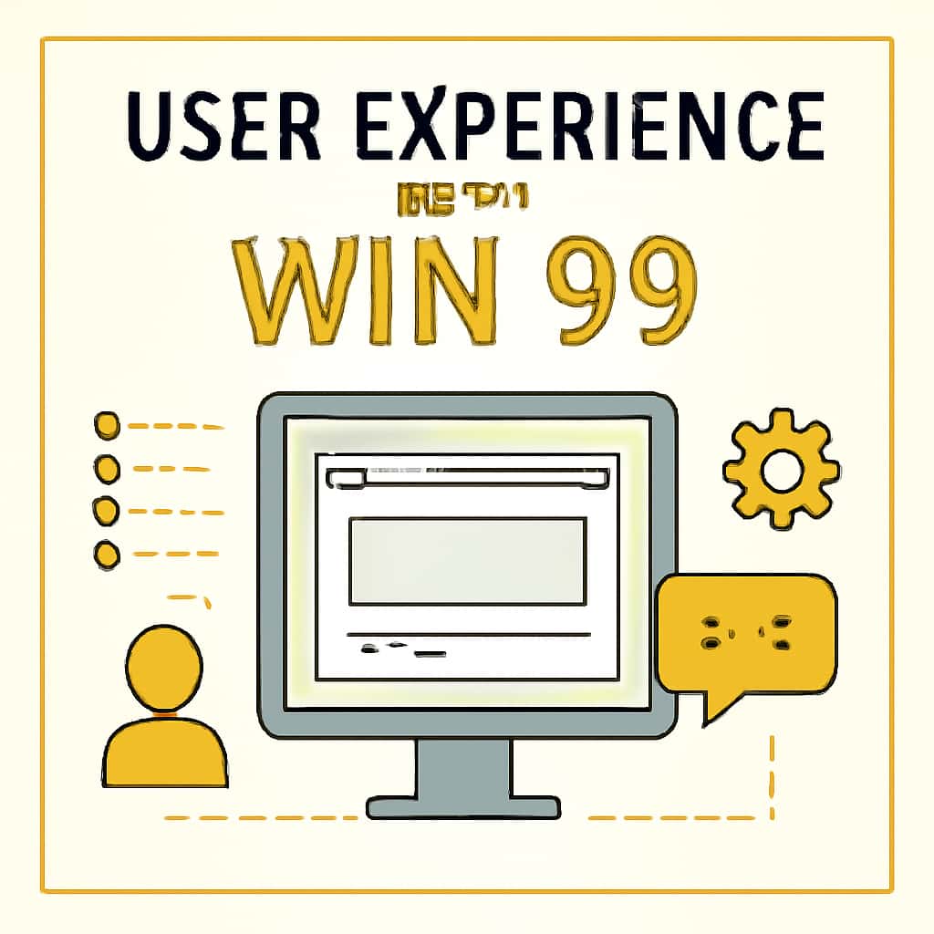 An educational diagram illustrating important aspects of user experience for Win 99.