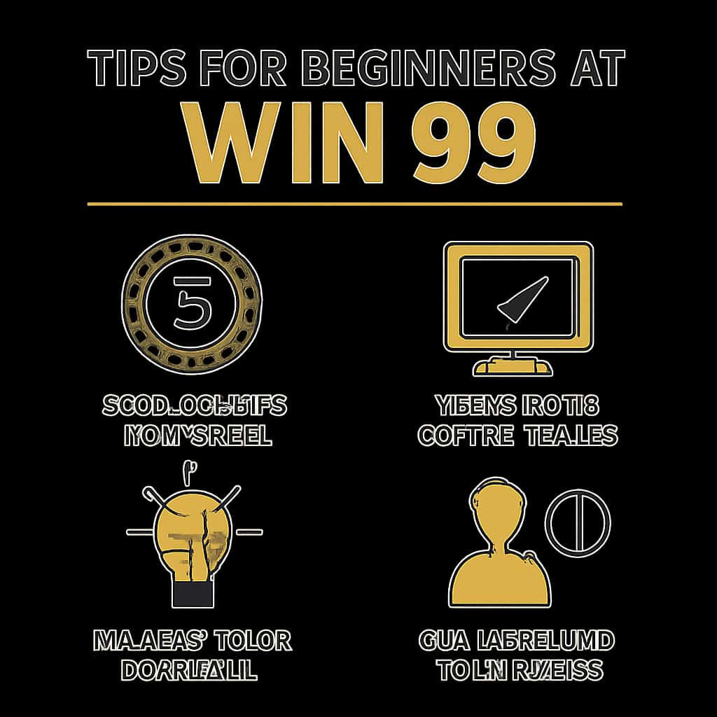 An educational diagram illustrating tips for Win 99 beginners.