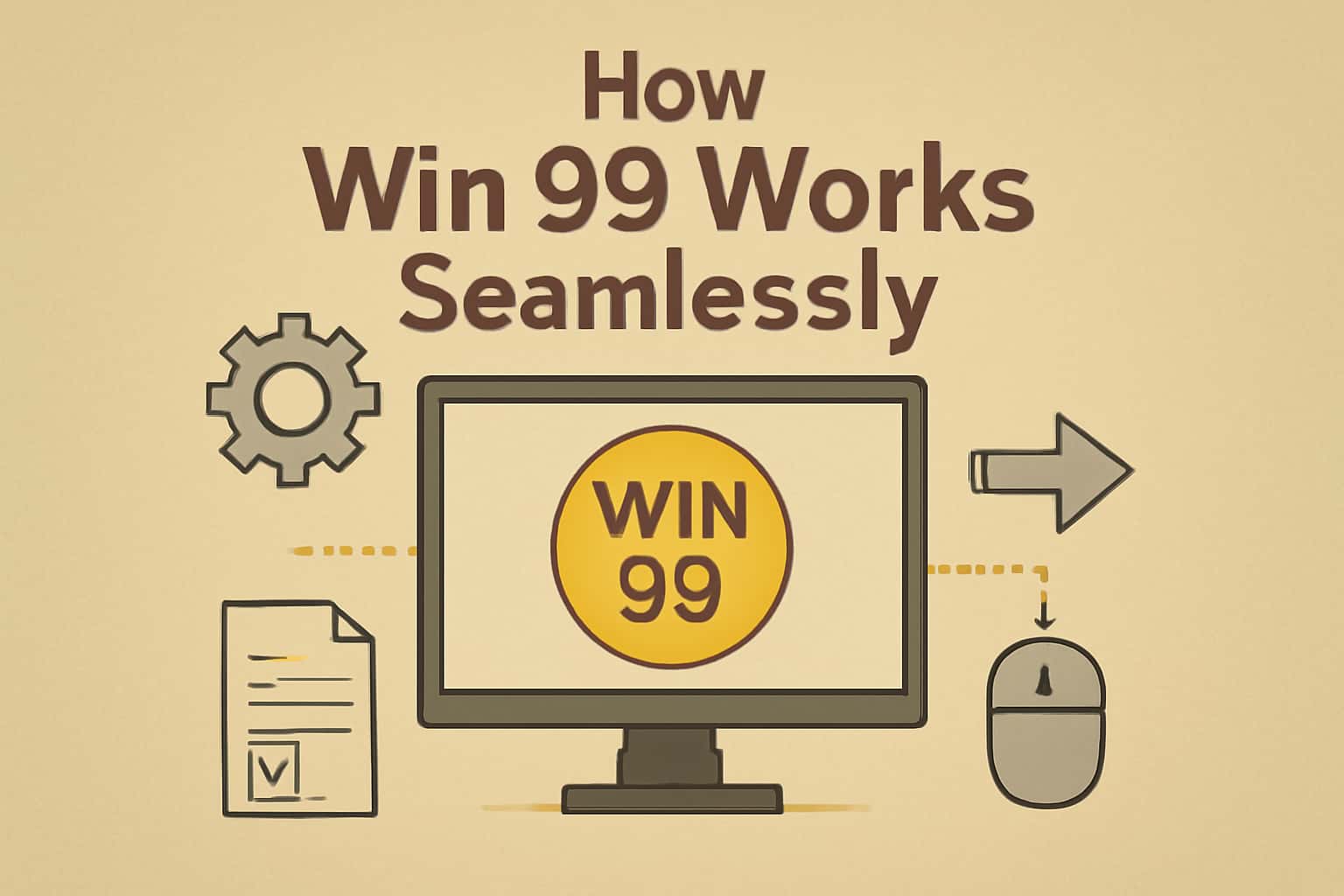 An illustrative image showcasing the workings of Win 99 with the text prominently displayed.