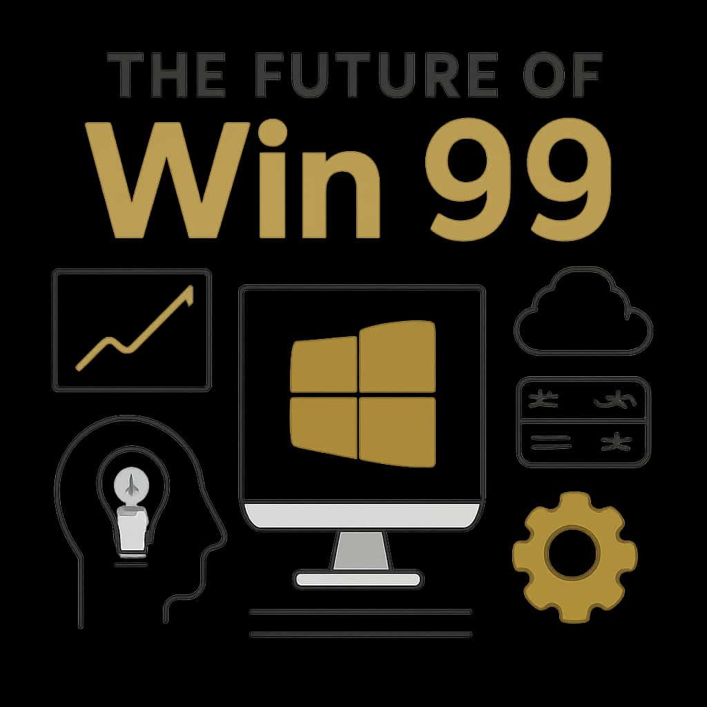 An educational diagram illustrating key updates for 'The Future of Win 99'.